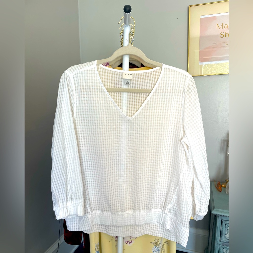 A New Day Women’s Checkered Top Sz M